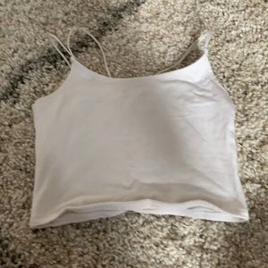 White crop tank A&F